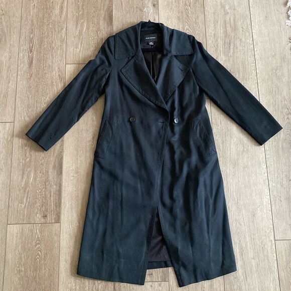 Club Monaco Trench Coat - Size M Navy - Picture 1 of 6